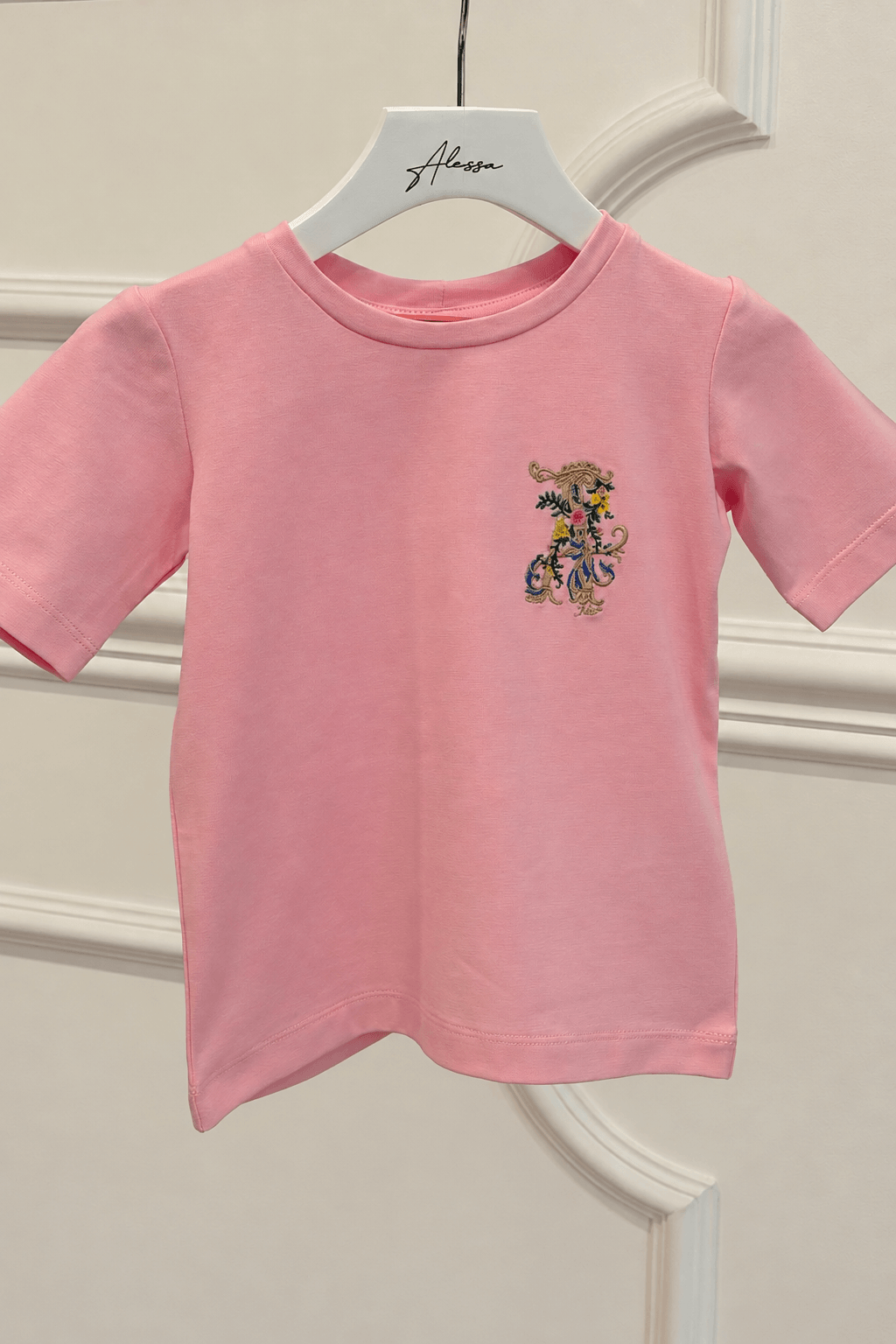 Alessa Royalty Mini T-Shirt с бродерия - Light Pink - Изображение 6