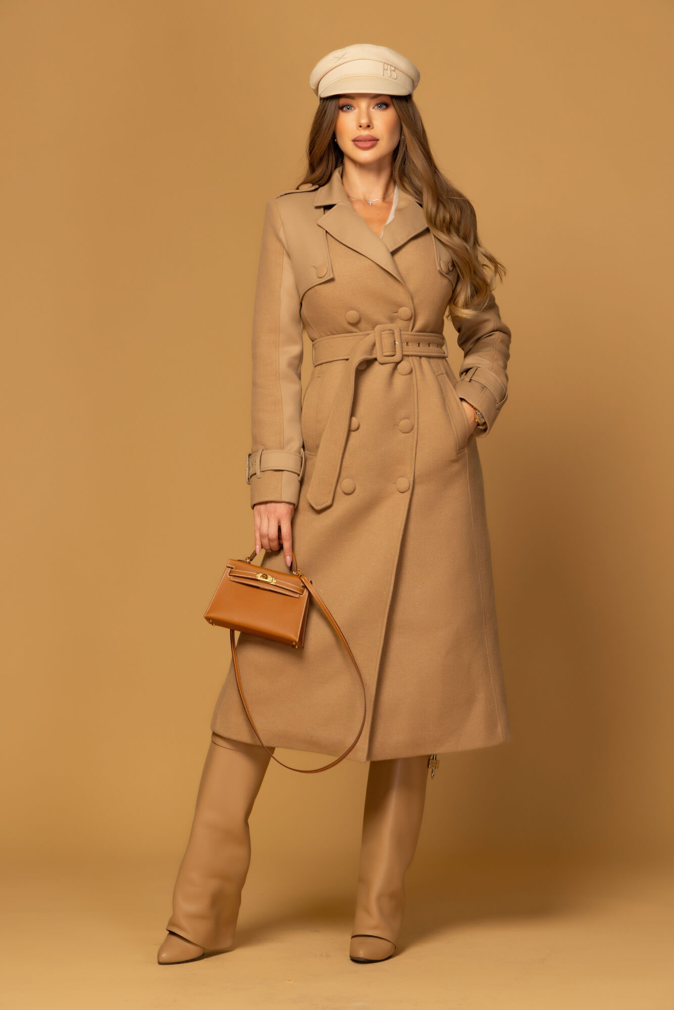 Signature Luxe Палто С Вълна - Mocha - Изображение 22