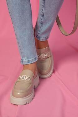 Luxury Step Loafers Lacuite - Nude