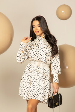 Playful Elegance Ruffles Рокля С Подвижен Колан