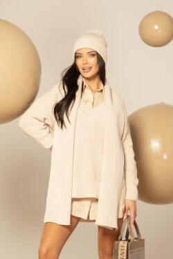 Snug & Chic Дълъг Пуловер - Seashell