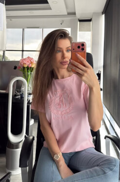Inspire Insignia T-Shirt с бродерия - Light Pink