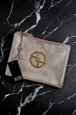 Crispy Pink  несесер от ест. кожа - малък