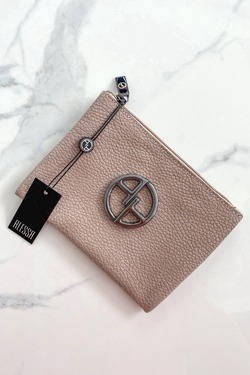 Beige glamour несесер от ест. кожа - малък