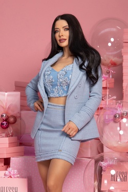 Right Now Right Here Fustă Din Buclă - Albastru