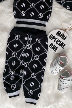 Alessa mini Religion панталон от плетиво - черен