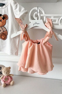 Piece of paradise mini ruffles топ - Light Pink