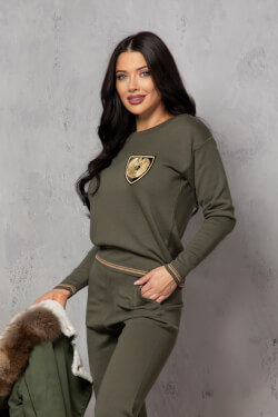 Elite Embrace Pulover Tricotat - Military