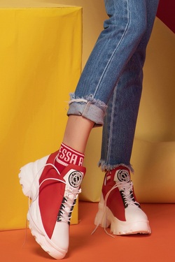 Don't Be Shy Alessa Къси Чорапи - Червени