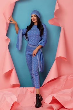 Alessa Religion Панталон От Плетиво - Sky Blue