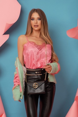 Logo addict Top - Candy Pink