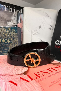 Alessa logo curea neagră - cataramă aurie