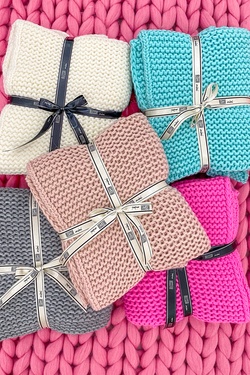 Alessa mini pătură - pudră