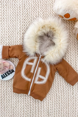 Alessa mini яке от плетиво - мока