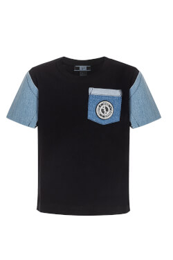 Alessa Mini Denim T-Shirt - Черна