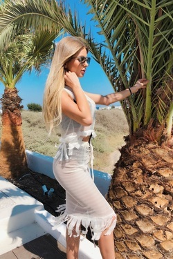 Fly high плажна пола с ресни