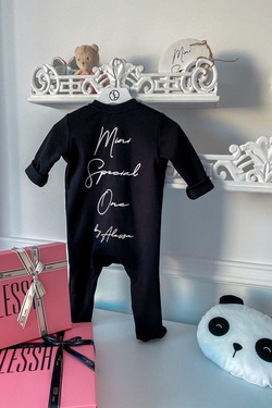 Alessa Mini Special One ромпър с копчета - черен