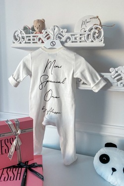 Alessa Mini Special One ромпър с копчета - екрю