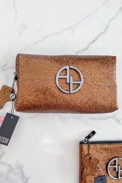 Golden brown Несесер от ест. кожа - голям