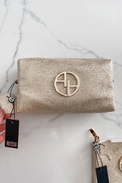 Gold Blink Несесер от ест. кожа - голям