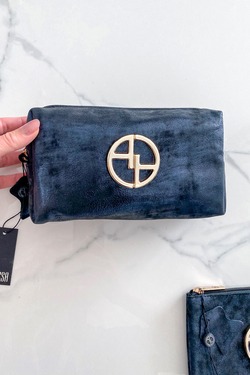 Dark Sapphire Несесер от ест. кожа - голям