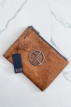 Golden brown Несесер от ест. кожа - малък