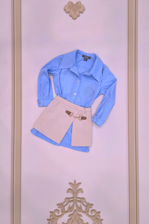 Luxury Classic Mini Long Shirt - Blue