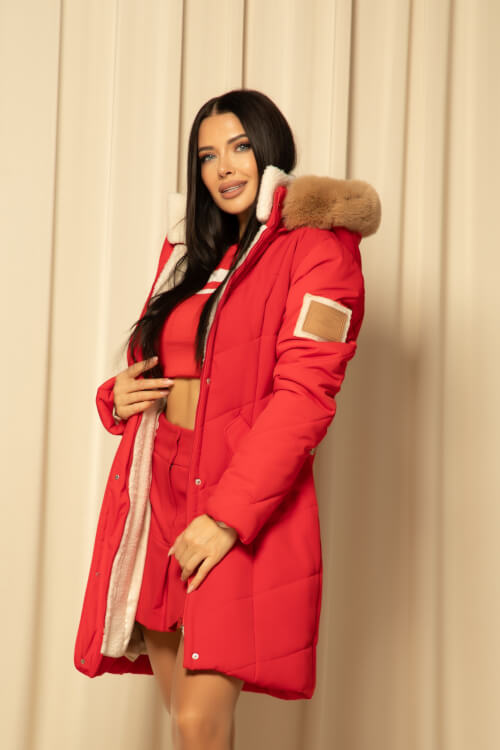 Red Reign Зимно Яке С Подвижен Колан