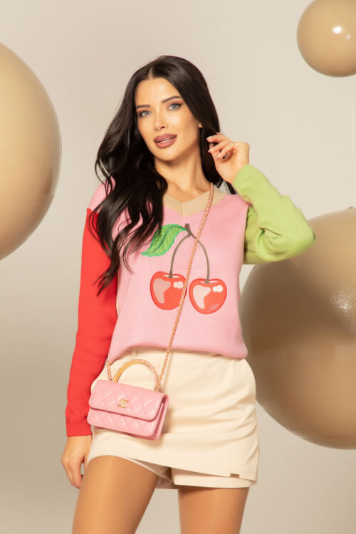Cherry on Top Пуловер От Плетиво - 4 colors