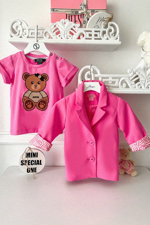 Alessa Bear Mini T-Shirt от Памук - Pink 