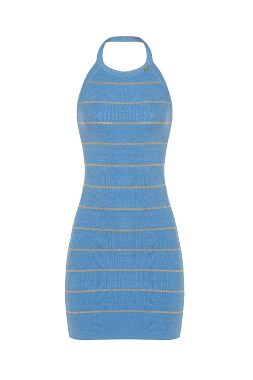 Always Level Up Bodycon Рокля - Blue