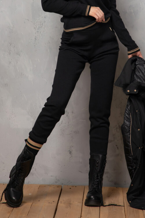Elite Embrace Панталон От Плетиво - Black 