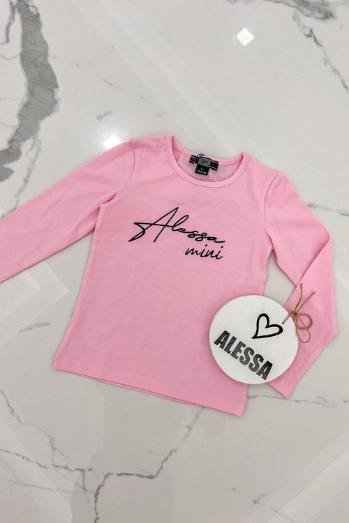 Alessa mini блуза с дълъг ръкав - pink 