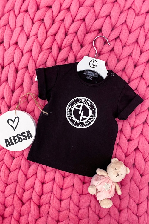Always Invited Alessa mini T-Shirt Cu logo - neagră 