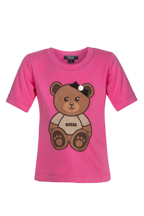 Alessa Bear Mini T-Shirt от Памук - Pink