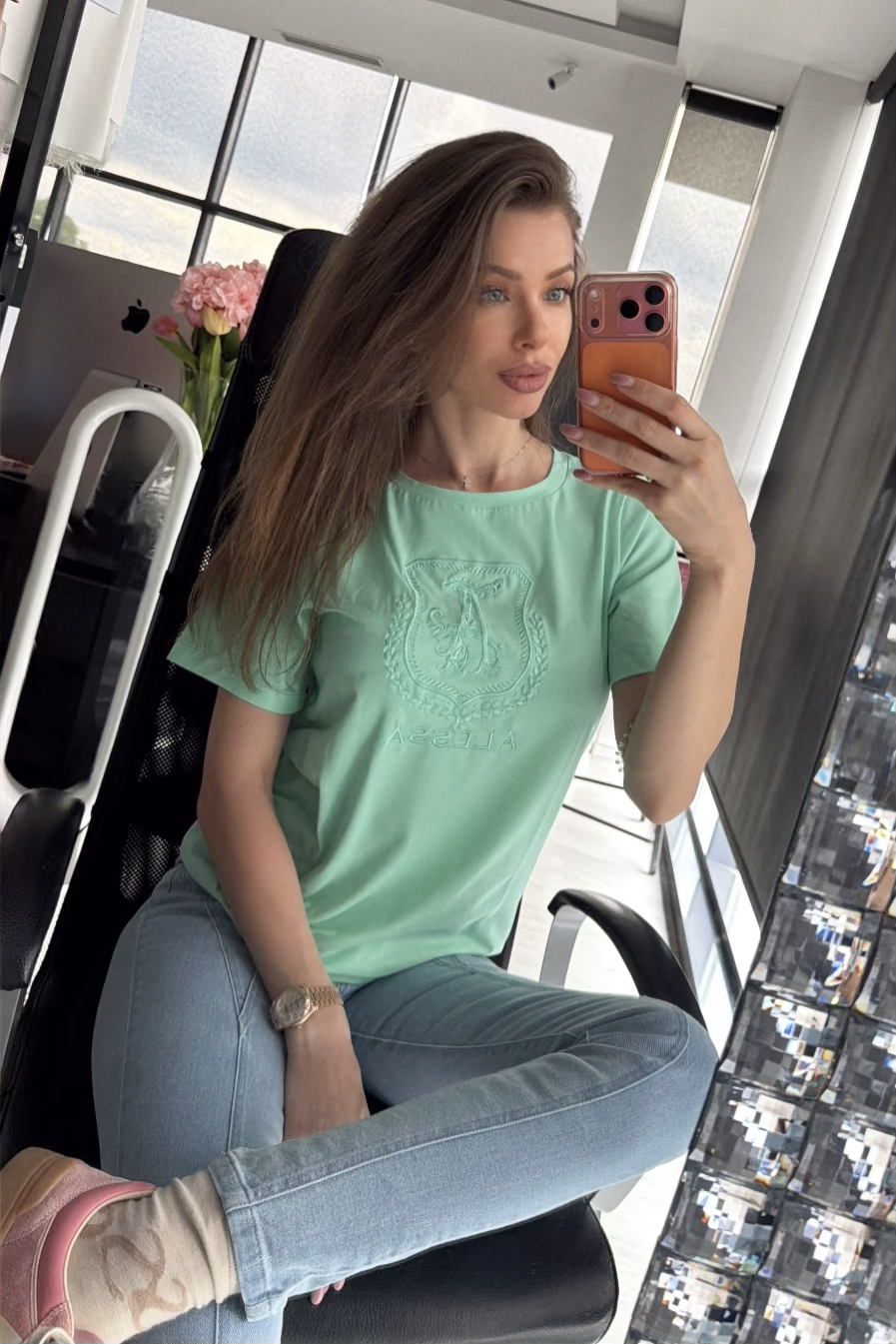 Inspire Insignia T-Shirt с бродерия - Mint