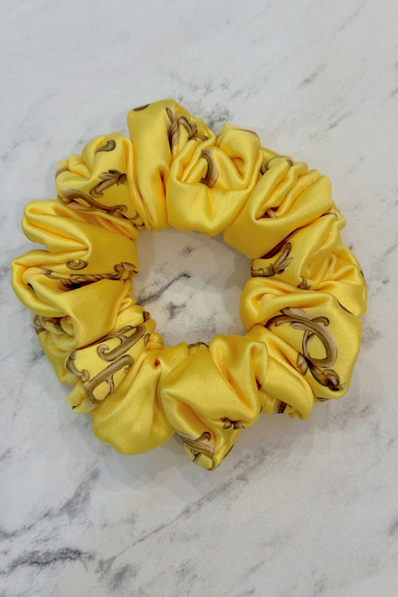 Alessa Rococo Scrunchie - Κίτρινο Μικρό 