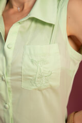 Sweet Escape Рокля от лек памук - Light Green - Изображение 3