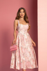 A Touch of Romance Midi Рокля - Pink - Изображение 7
