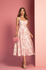 A Touch of Romance Midi Рокля - Pink - Изображение 8
