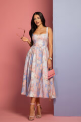 A Touch of Romance Midi Рокля - Vista Blue - Изображение 4