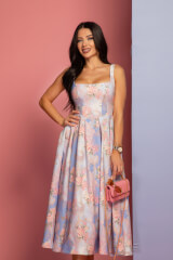 A Touch of Romance Midi Рокля - Vista Blue - Изображение 5
