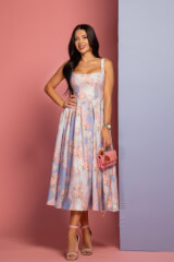 A Touch of Romance Midi Рокля - Vista Blue - Изображение 6