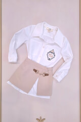 Luxury Classic Mini Дълга Риза - Ecru - Изображение 3