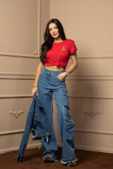 Show Off Cargo Дънки - Denim Blue - Изображение 5