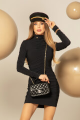 Glance Stealer Bodycon Рокля - Black - Изображение 2
