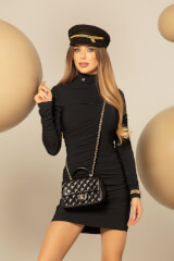 Glance Stealer Bodycon Рокля - Black - Изображение 5
