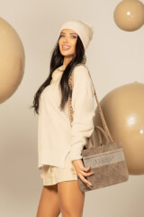 Snug & Chic Шапка От Плетиво - Seashell - Изображение 11