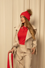 Snug & Chic Шапка От Плетиво - Red - Изображение 21