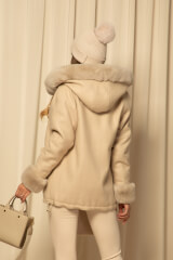 Winter Pulse Зимно Палто - Бомбър От Кашмир - Soft Beige - Изображение 22